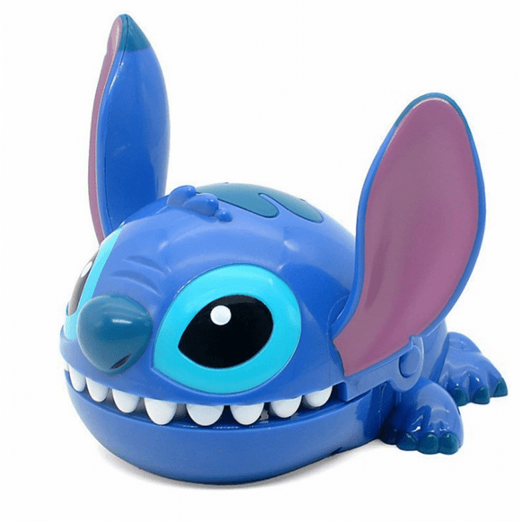 Stitch Large Cartoon Biting Finger Toy - Fun Pulling Teeth Game for Kids, Parent-Child Interactive Play, Safe ABS Plastic Novelty Trick Toy (15x15x12cm), Great Gift for Children