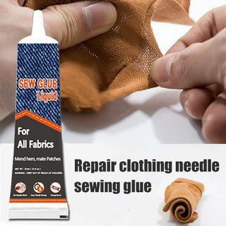 Cloth Repair Sew Glue, Sew Glue for All Fabrics Permanent, Liquid Sewing  Glue for Fabric (2pcs)