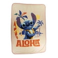 thumbnail image 1 of Stitch Live Action Vintage Aloha 50" x 70" Silk Touch Throw, Polyester, Tan, Disney, 1 of 9