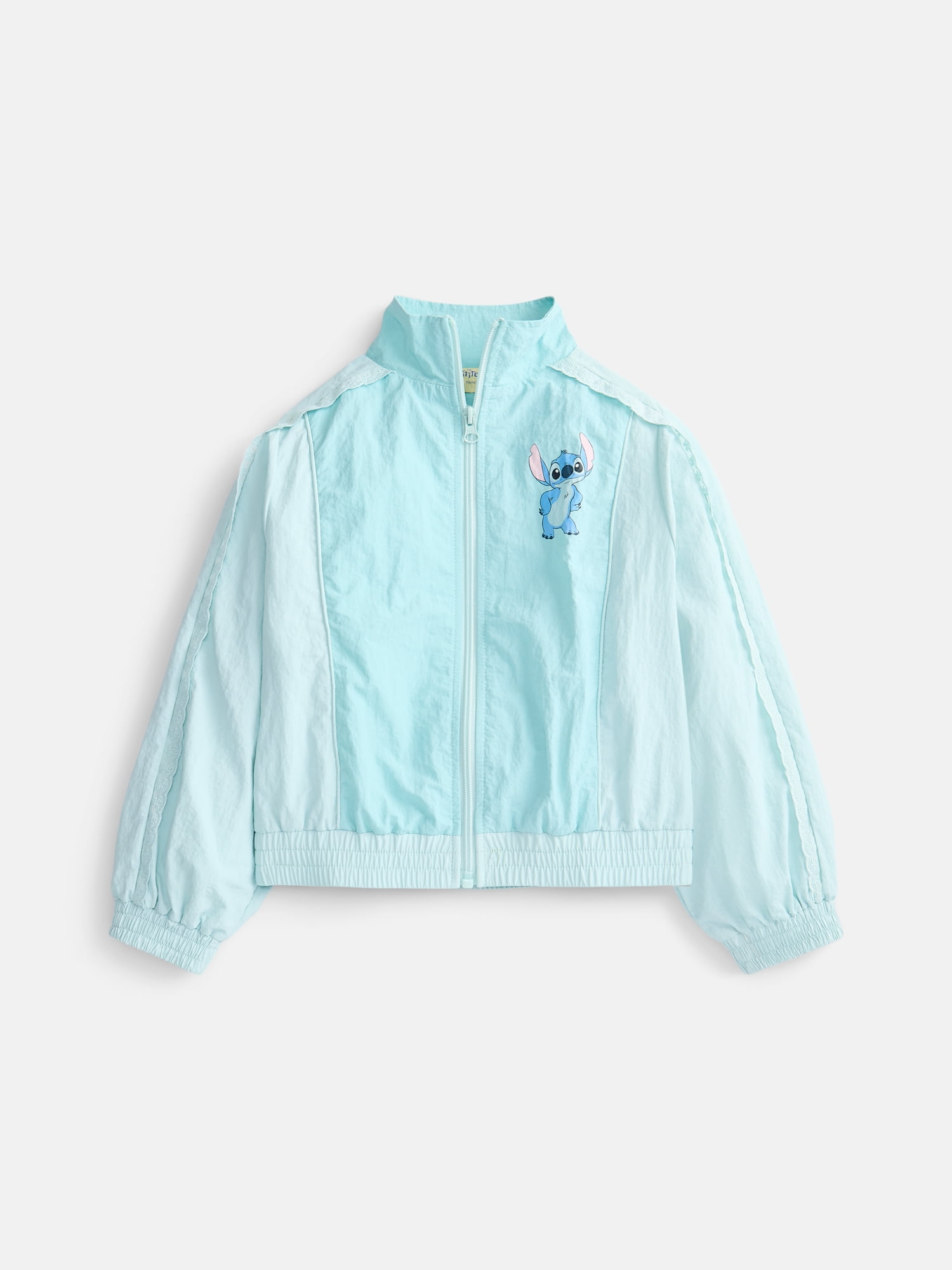 Stitch Girls Full Zip Windbreaker Jacket, Sizes 4-12