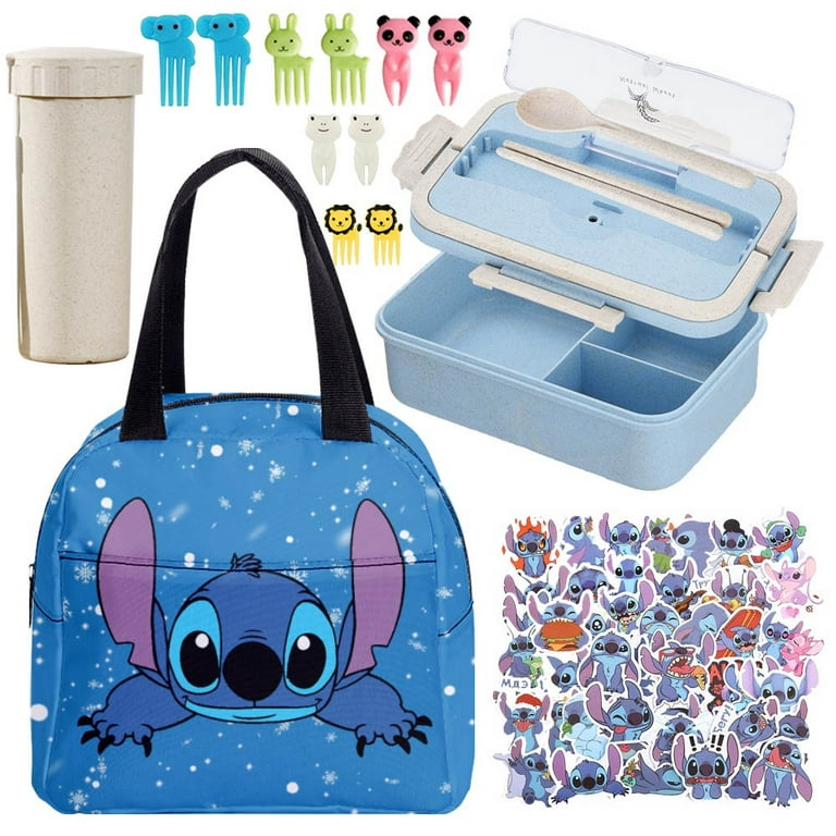 Disney Stitch Kids Lunch Box 3 Piece Set Insulated Lunch Bag Snack Box