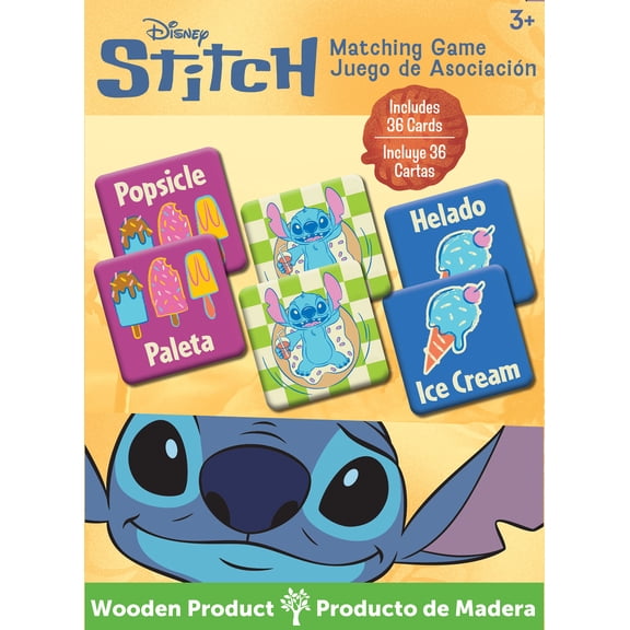 MasterPieces Disney Wood Matching Game - Stitch, for Families and Ages 3+