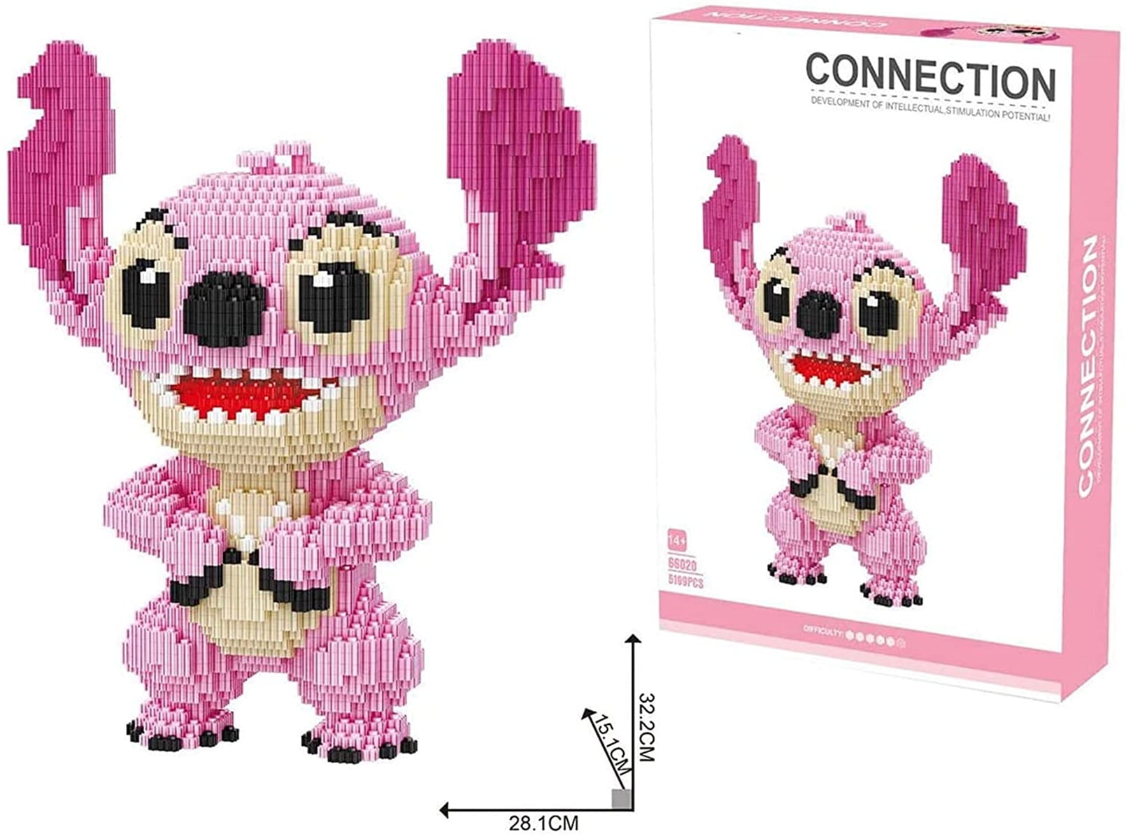 Stitch Micro Blocks Set, Dinosaur & Cartoon Anime Nano Building Blocks ...