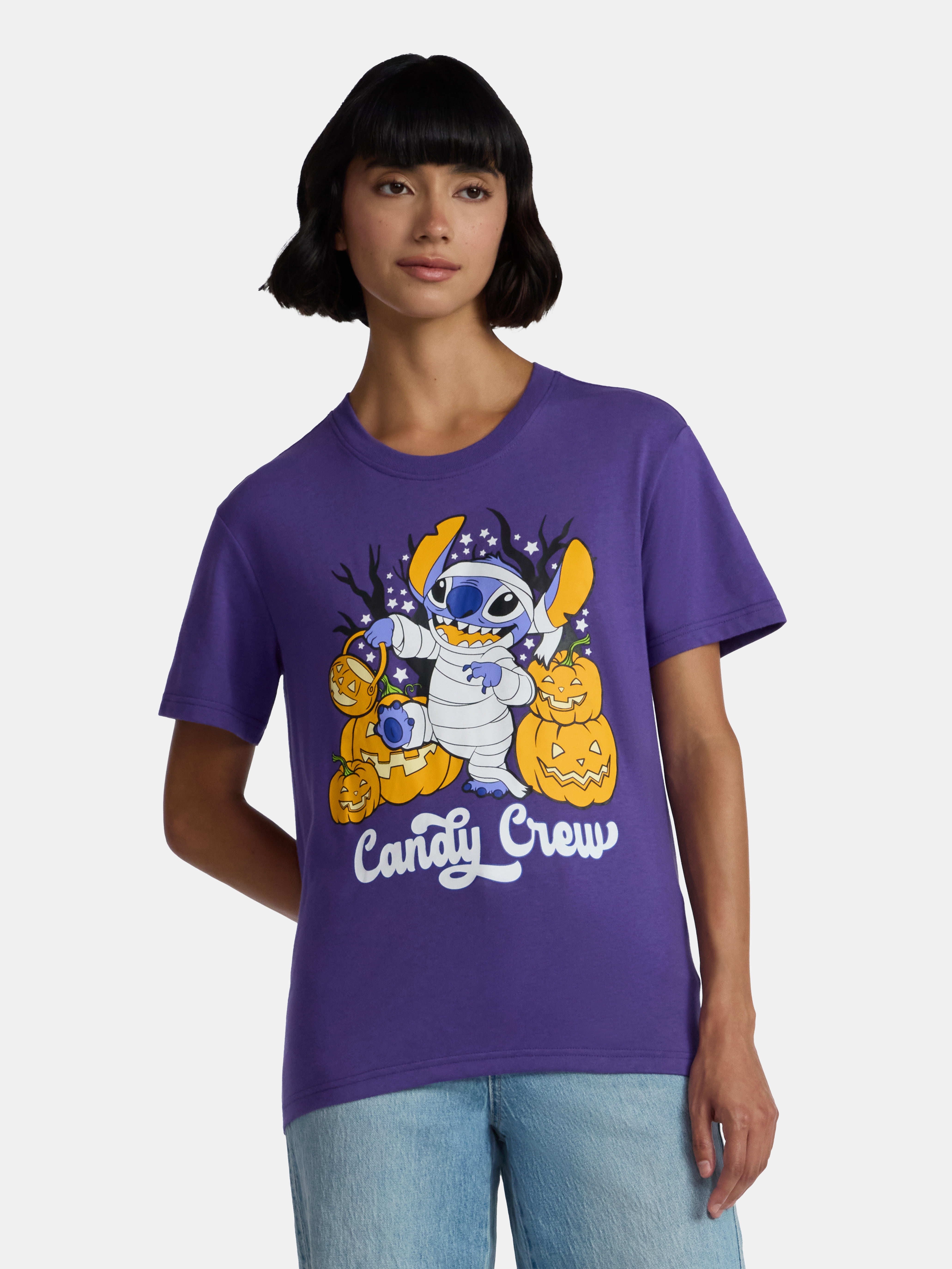 Halloween Lilo & Stitch Mummy Women’s Graphic Tee, Sizes XXS-XXL