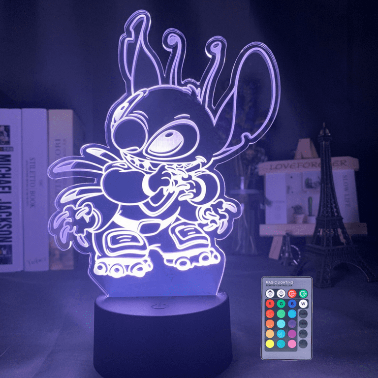 Stitch Night Light, 3D LED Stitch Toys with Smart Remote Control 16 Color  Stitch Lamp for Christmas Stitch Gift, Kids Room Decoration, Holiday Gifts  