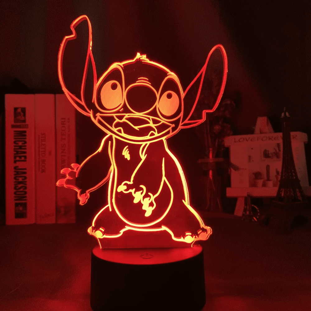 Disney Lilo Stitch 3D LED Night Light Color Changing Visual