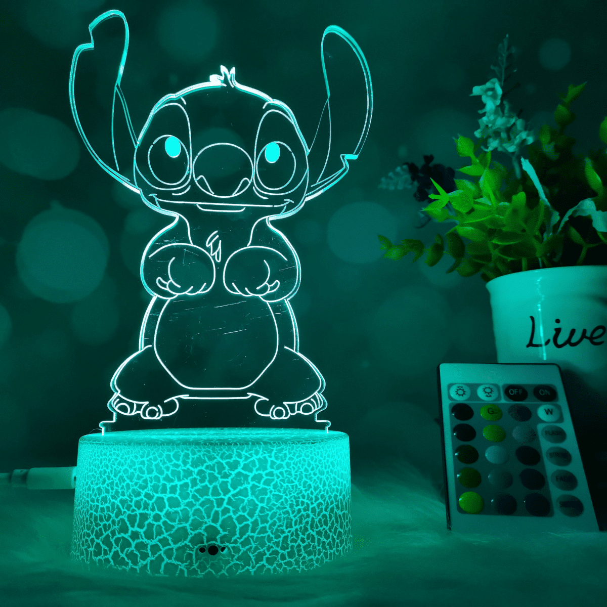 Stitch Night Light Gift, Lilo and Stitch 3D LED Desk Lamp Remote ...
