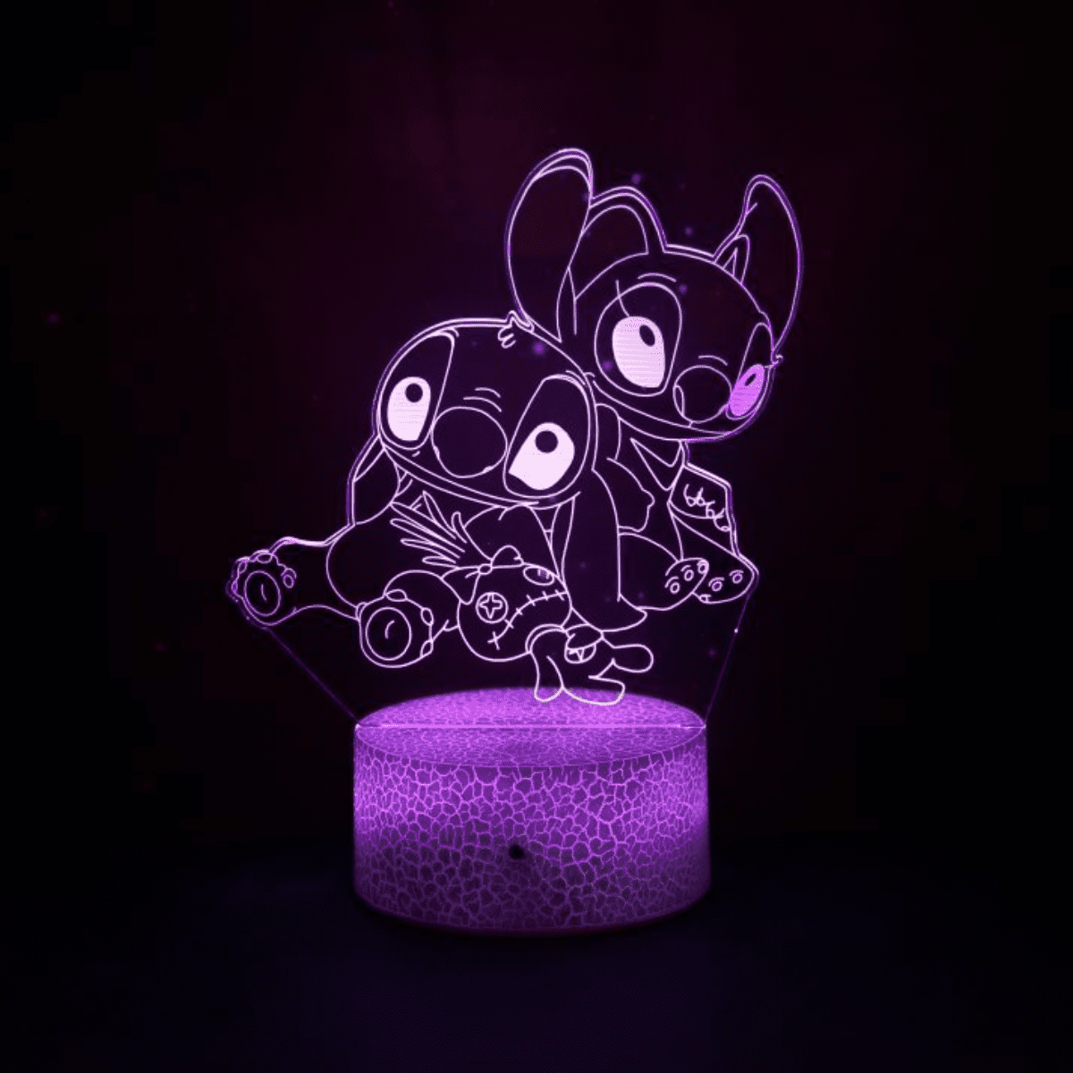 Disney Stitch Alarm Clock Growing LED Color Change Digital Light PVC Lilo &  Stitch Cartoon Figure Toys for Kids Birthday Gift Gao Jinjia LED