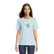 Stitch Ohana Means Family Girls Apparel, Graphic Crew Neck T-Shirt With Short Sleeves, Sizes XS-3XL