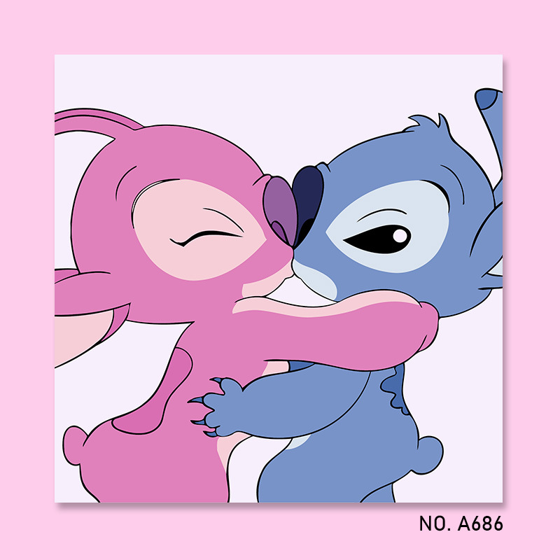 Stitch Oil Painting DIY Painting Children and Adults Use The Living