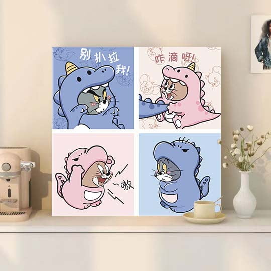 Stitch Oil Painting DIY Painting Children and Adults Use The Living