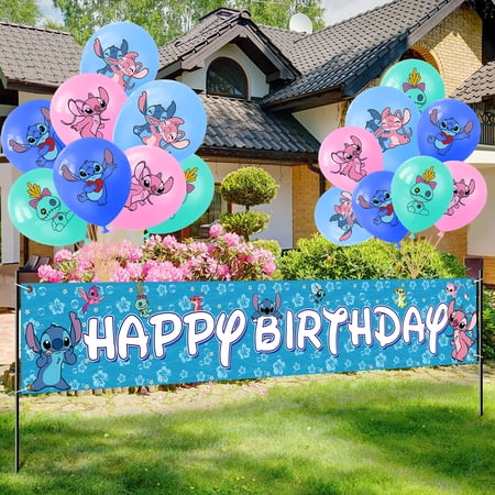Stitch Party Banner Stitch Theme Party Decoration Banner Stitch Birthday Party Supplies