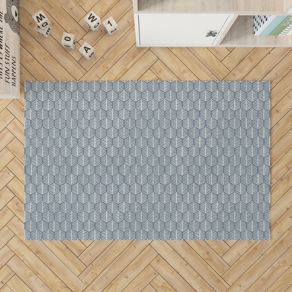 Stitch Patch Blue Kids Play Mat