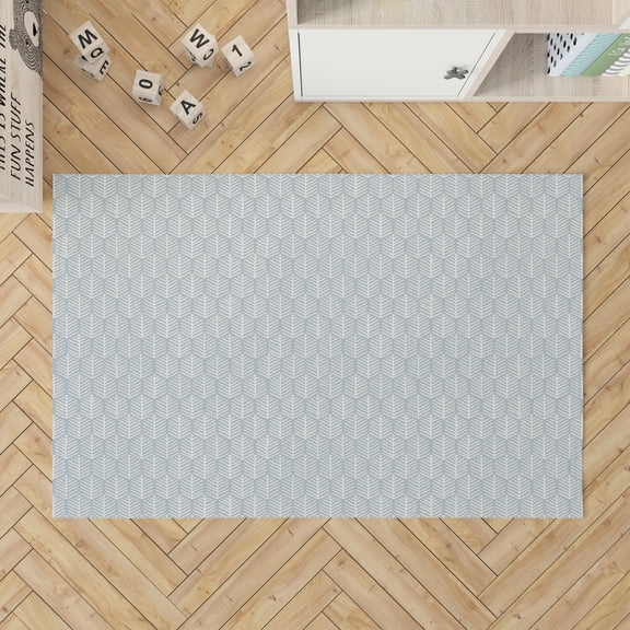 Stitch Patch Slate Blue Kids Play Mat