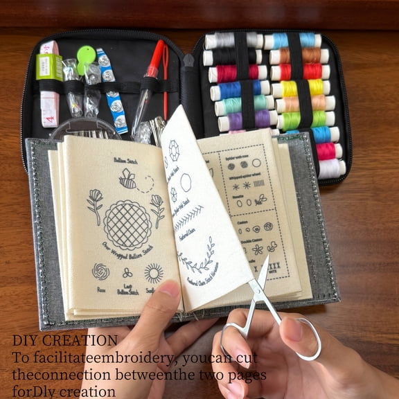 Stitch Pattern Learning Book, Exercise Book, High-quality Sewing Kit, Flip Book DIY Stitch Book, Embroidery Sewing Book, Embroidery Book, Portable (random Embroidery Patterns In The Book)
