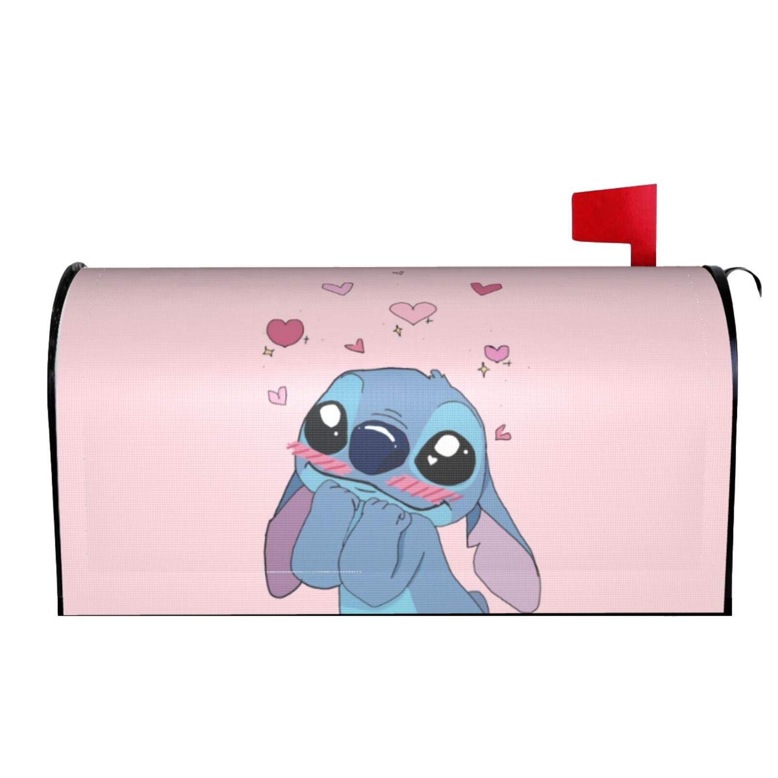 Stitch Pink Cartoon Character Mailbox Cover Magnetic Standard Size ...