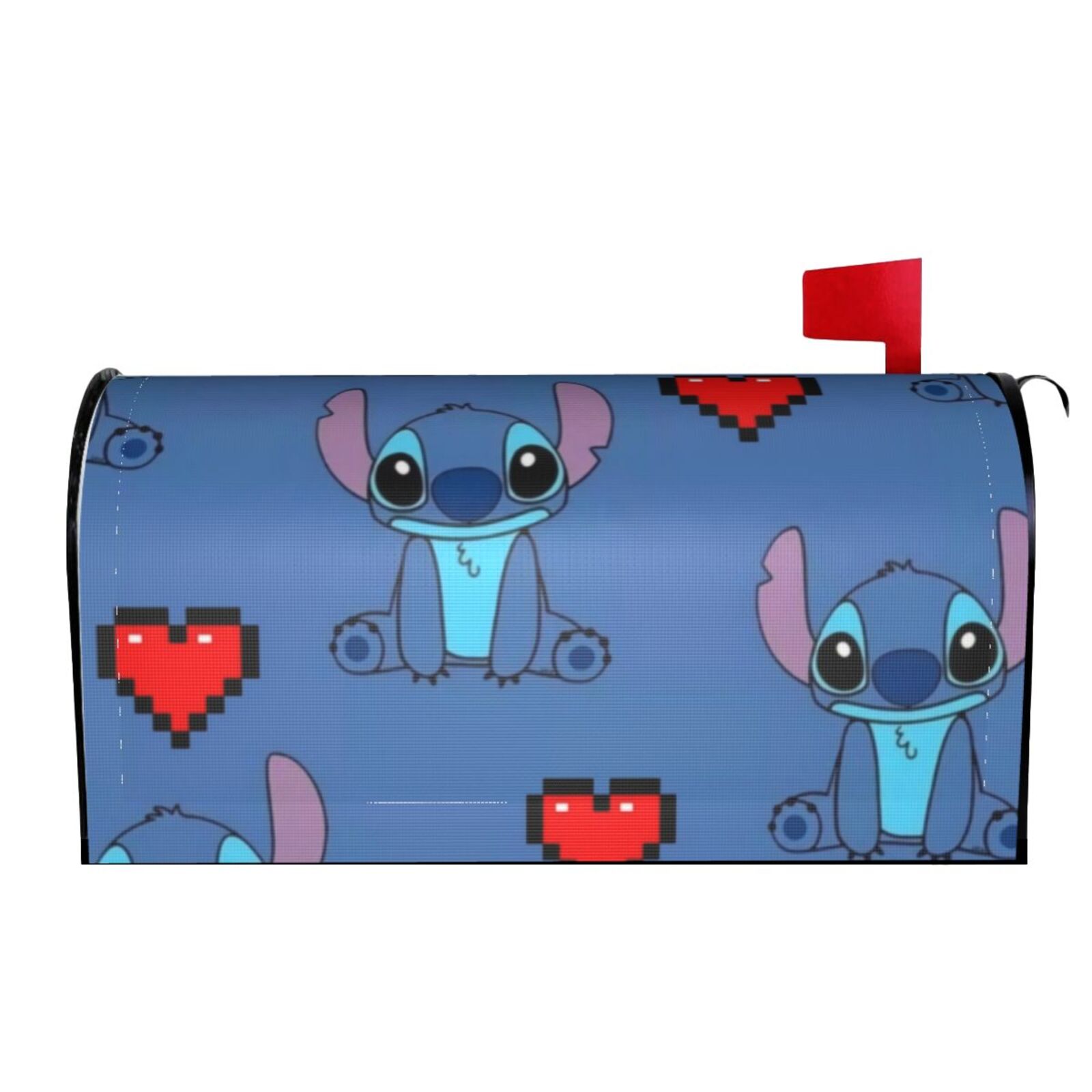 Stitch Red Heart Cartoon Character Mailbox Cover Magnetic Standard Size ...