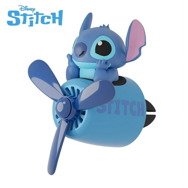 Stitch Rotating Propeller Car Air Freshener, Aromatherapy Perfume Diffuser for Car Interior (10PC Ocean Scented Tablets - Clearance!)
