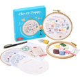 thumbnail image 1 of Stitch Sampler Beginner Embroidery Kit – Easy Embroidery Kit for Beginners with Hoop, Thread & Patterns – Hand Embroidery Kit for Adults and Teens – Complete Embroidery Starter Kit, 1 of 8