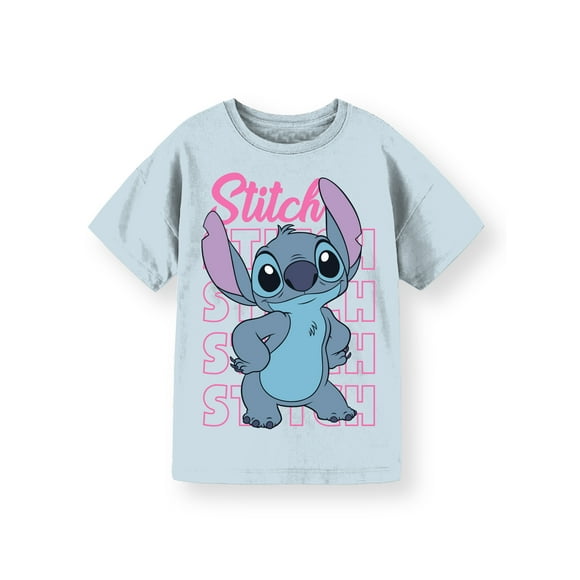 Disney Lilo & Stitch Girls Short Sleeve Graphic T-Shirt, Sizes 4-16 & Plus