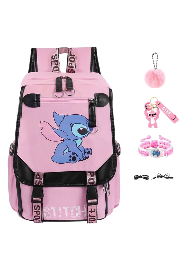 Cartoon Animation Casual Backpack, Cute Student School Bag, Free Charm, Hand Strap, Badge. Great Texture, Student Back to School, Gift. 