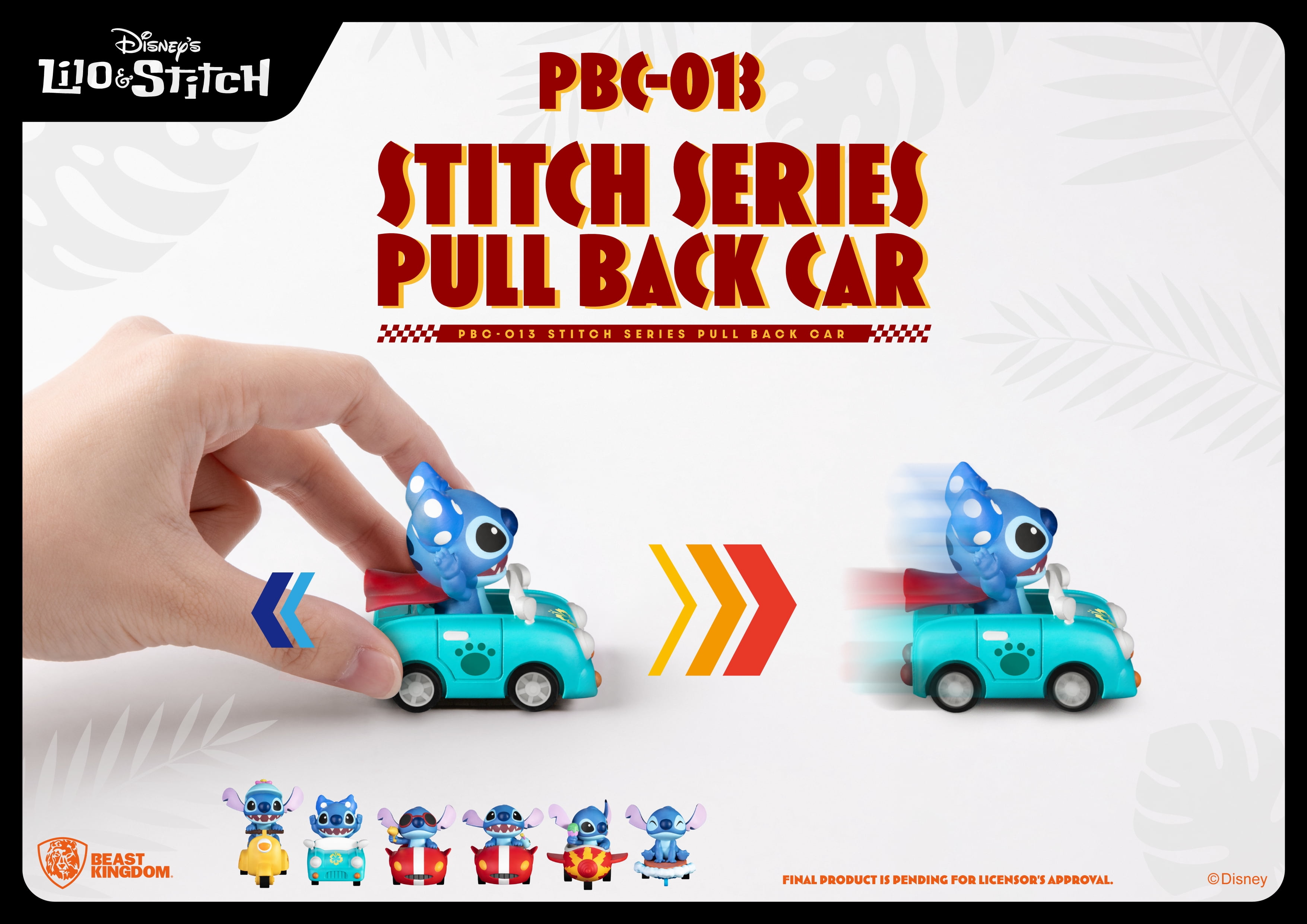 Stitch Series Pull Back Car Blind box Set (6pcs) (Pull Back Car) regular box