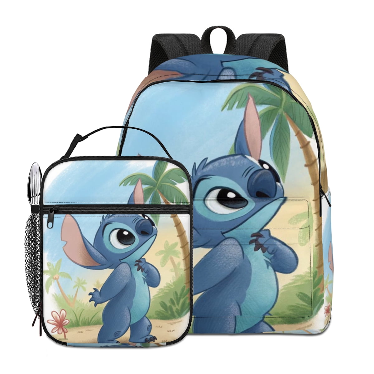 Stitch Simple Lightweight Leisure Backpack Set with Insulated Lunch Bag ...