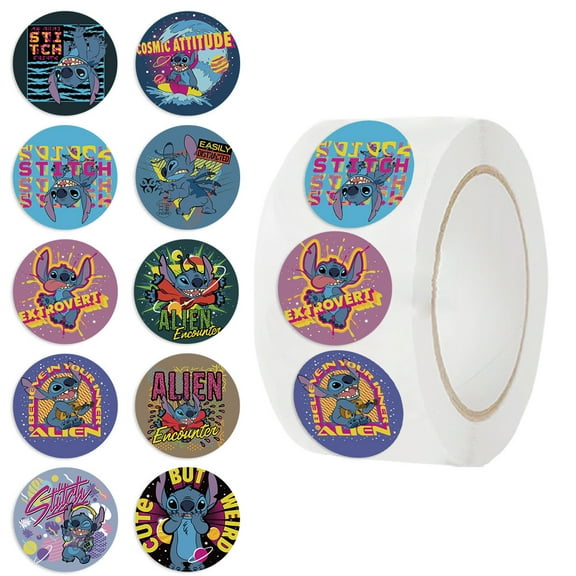 Stitch Stickers for Kids, 500 PCS Kids Stickers Bulk, 10 Designs Anime Cute Sticker with (1.0 Inch)