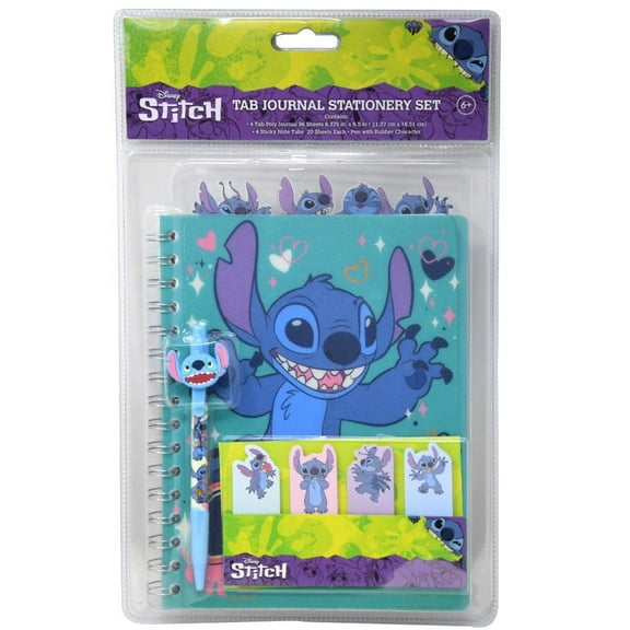 Stitch Tabbed Journal Set in Clamshell with Pen & Sticky Notes