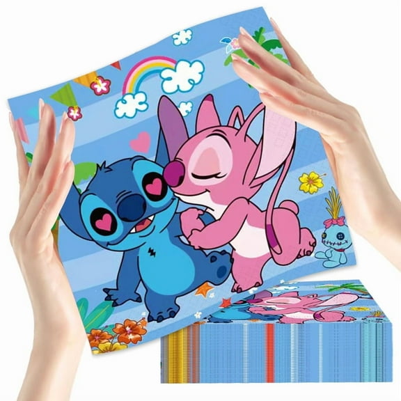 Stitch Themed Napkins - for Birthday Parties, Holidays And Celebrations, Perfect for Outdoor Picnics And Party Decorations Celebrations