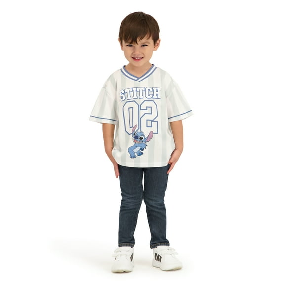 Stitch Toddler Boy Short Sleeve Jersey, Sizes 12 Months-5T