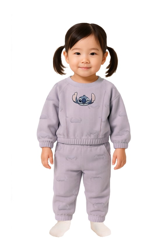 Stitch Toddler Girl Quilted Jogger Set, Sizes 12 Months-5T