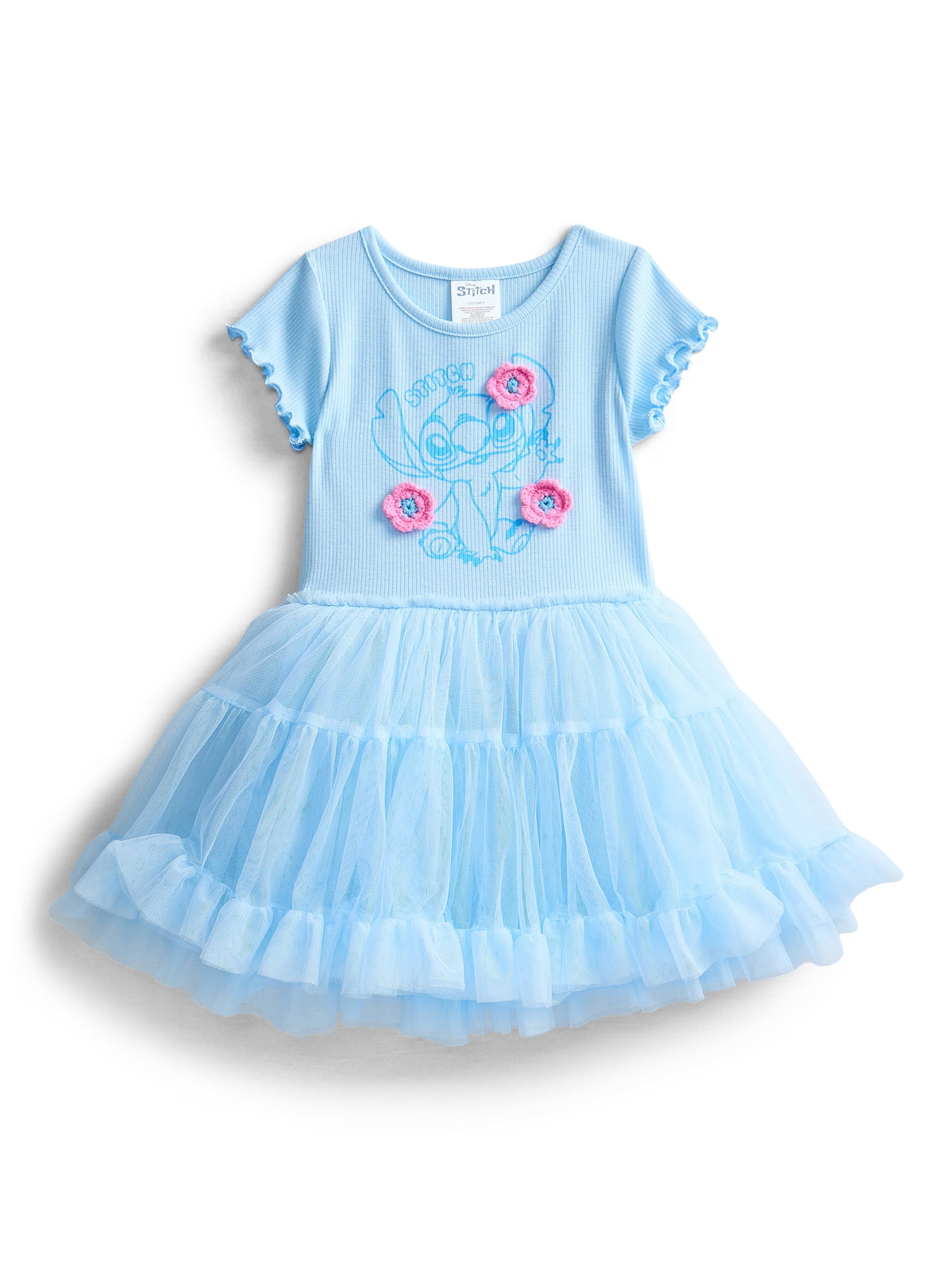 Stitch Toddler Girls Graphic Tutu Dress with Short Sleeves, Sizes 12M-5T