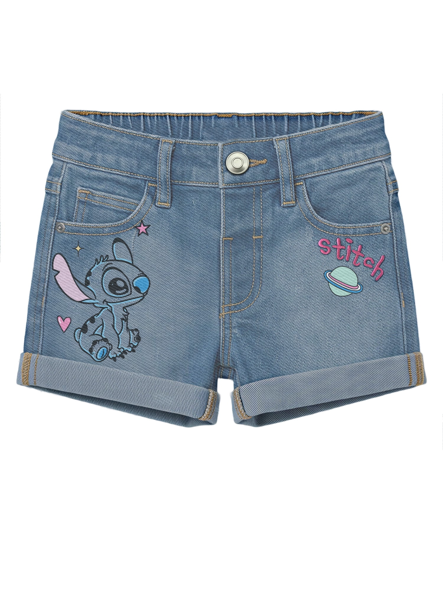 Stitch Toddler Girls Denim Short, Sizes 12 Months - 5T