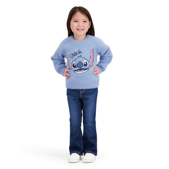 Stitch Toddler Girls Lurex Mohair Sweater, Sizes 12 Months - 5T