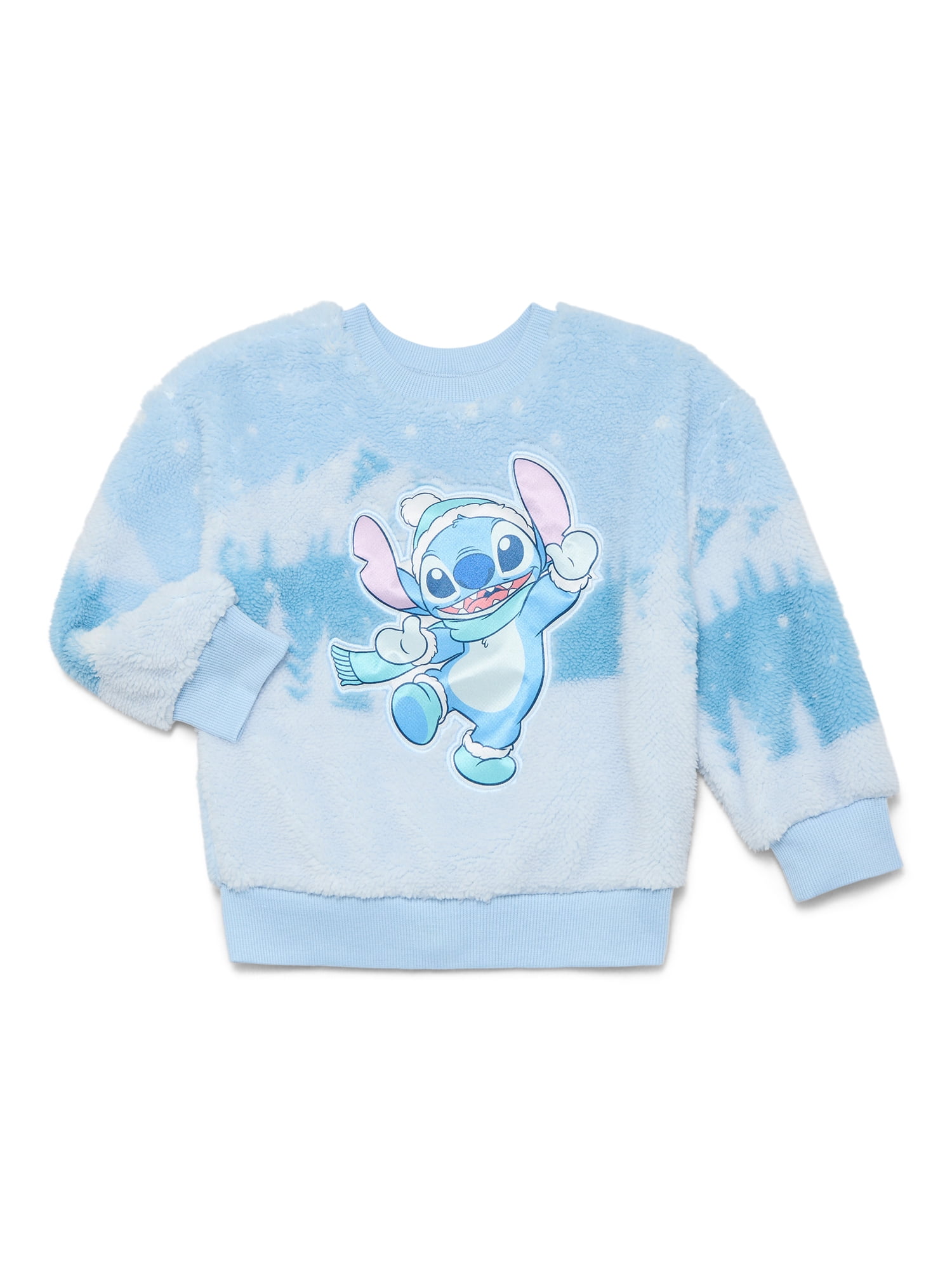 Stitch Toddler Girls' Plush Faux Shearling Sweater, Sizes 12M-5T