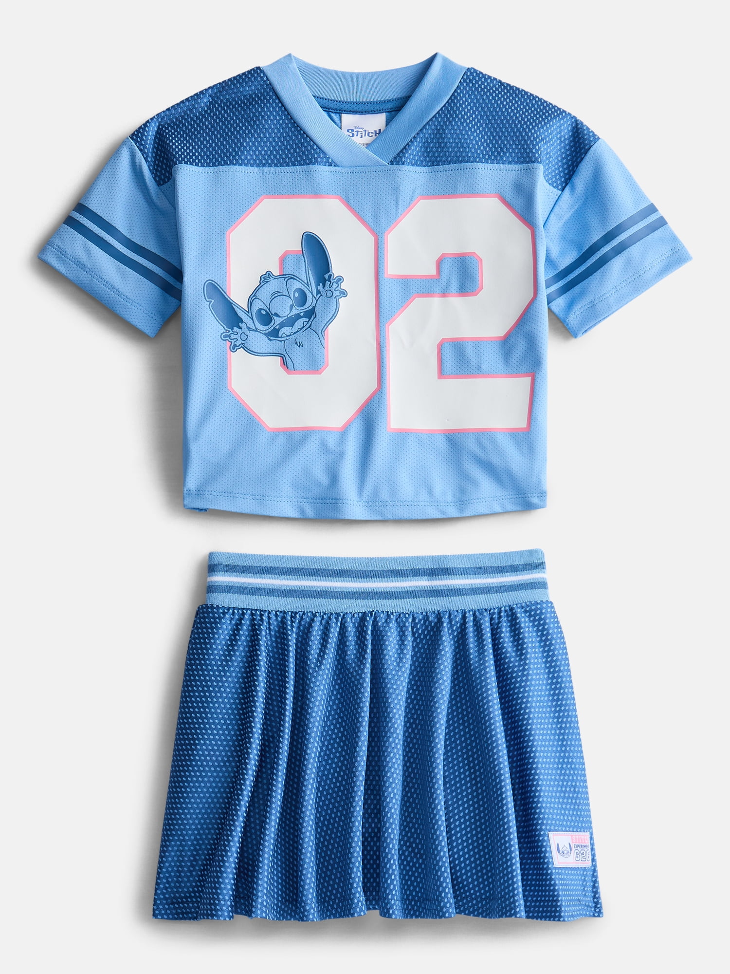 Stitch Toddler Girls Short Sleeve Graphic Jersey and Skirt Set, 2 Piece, Sizes 12M-5T