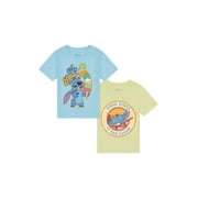 STITCH Garfield Unisex Toddler Graphic Tee with Short Sleeves, 2-Pack, Sizes 2T-5T