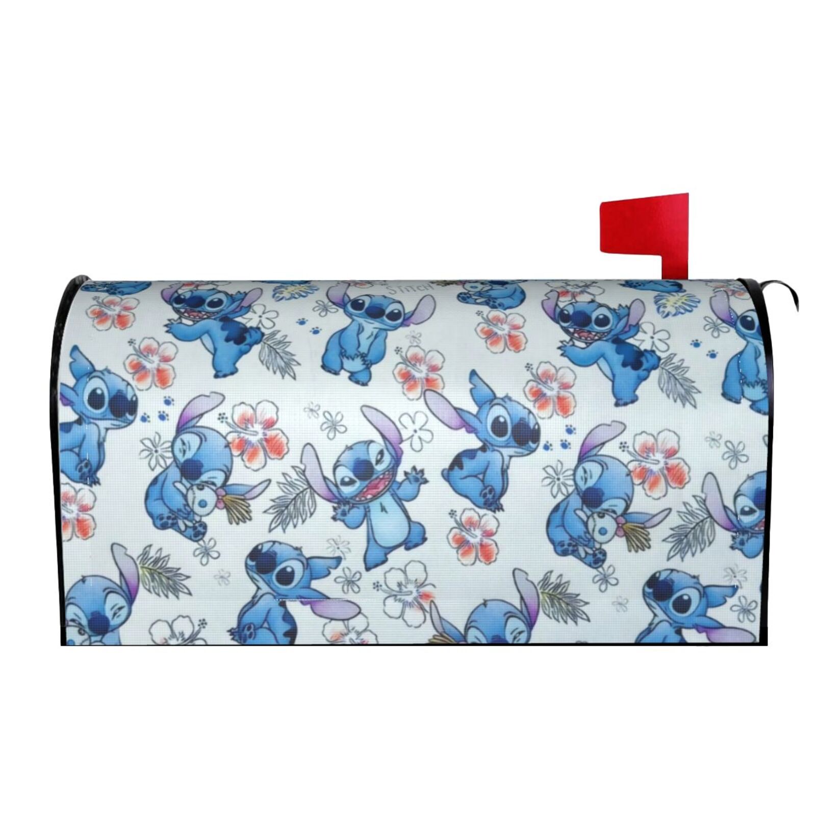 Stitch Tropical Flowers3 Cartoon Character Mailbox Cover Magnetic ...