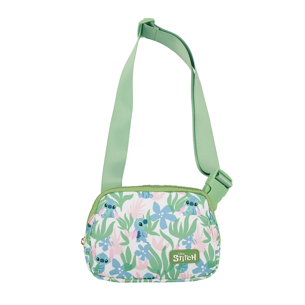 Stitch Tropical Print 7.75" Green Fanny Pack