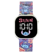 HELLO KITTY Wicked Unisex Childrens LED Watch With Square Caseand Printed Silicone Strap; WKD4006WM