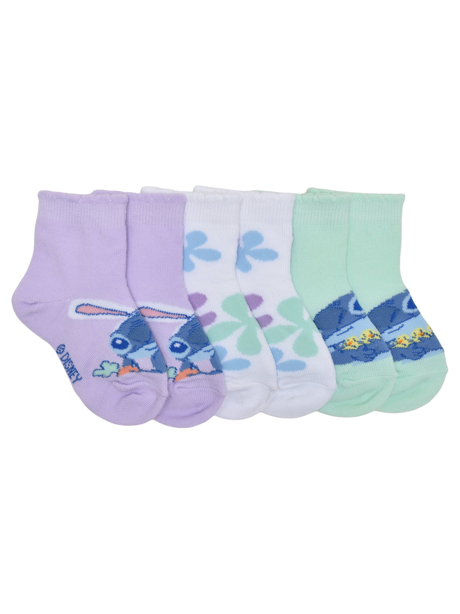 Character Toddler Ankle Easter Socks, 3-Pack, Sizes 12M-5T