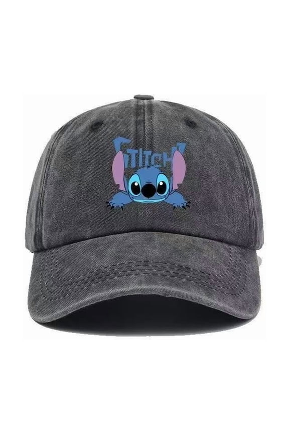 Stitch Vintage Washed Baseball Cap,Adjustable Cotton Hat with Cute Stitch Graphic,Retro Style Cap for Men Women