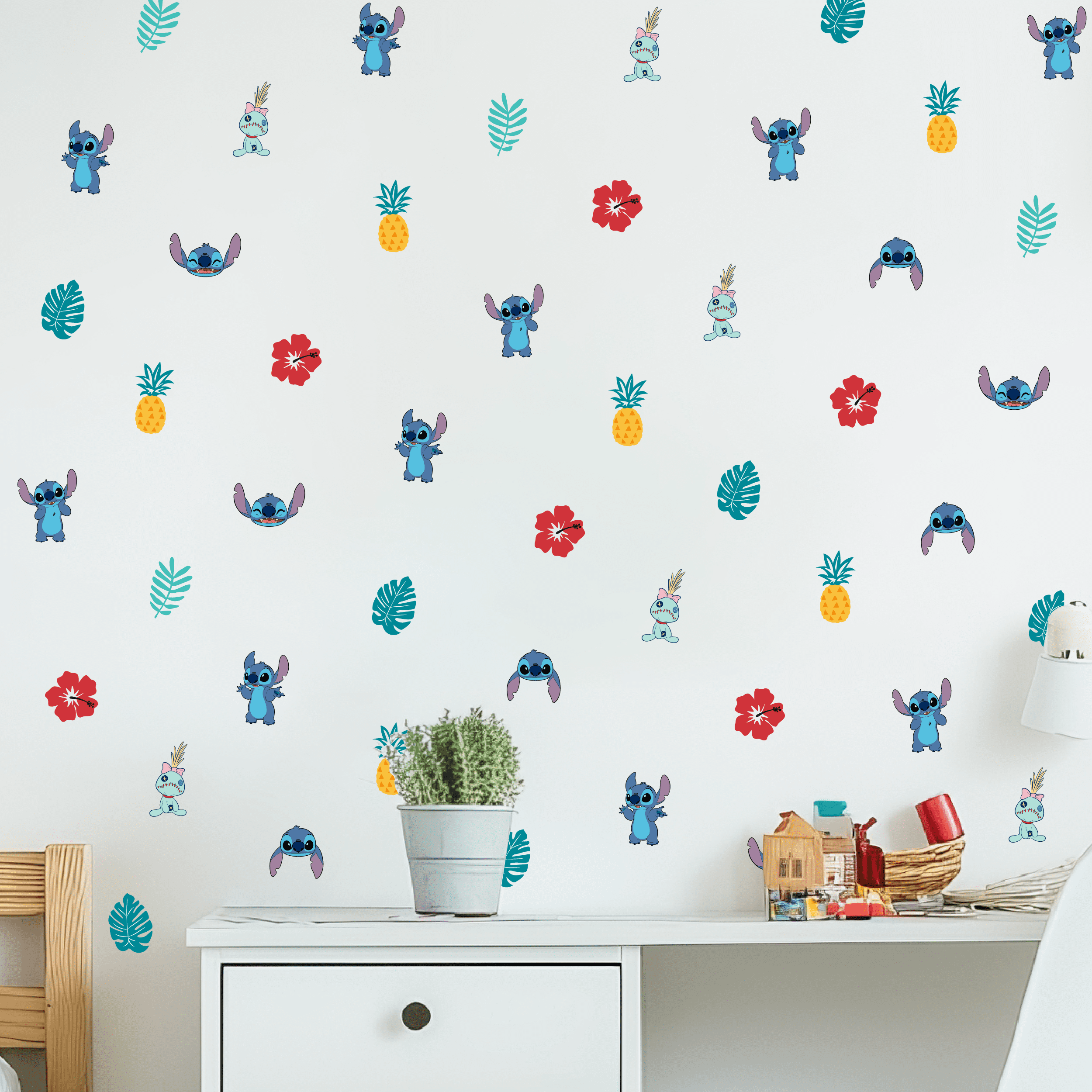 Wall Palz Stitch Vinyl Wall Decals Peel and Stick Room Decorations