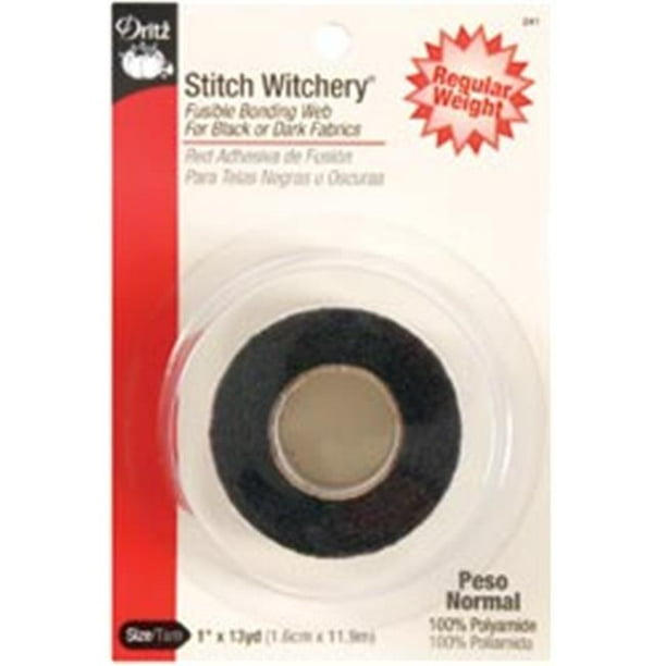 Stitch Witchery Fusible Bonding  Regular Weight1" X 13 Yards, Black
