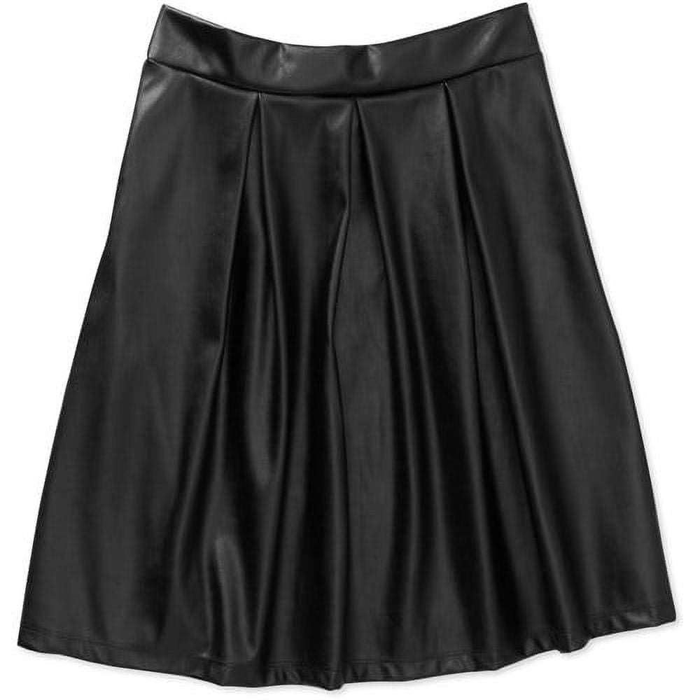 Stitch Women's Faux Leather Pleated Skirt - Walmart.com