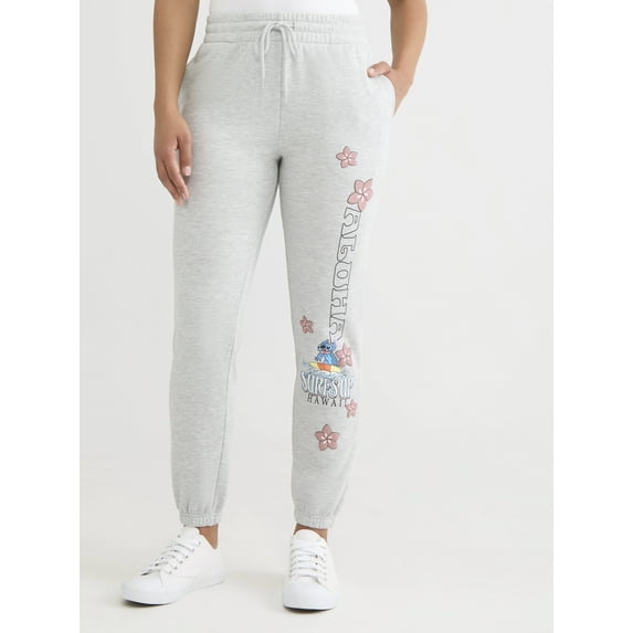 Stitch Women's Graphic Fleece Joggers, Sizes XXS-XXL