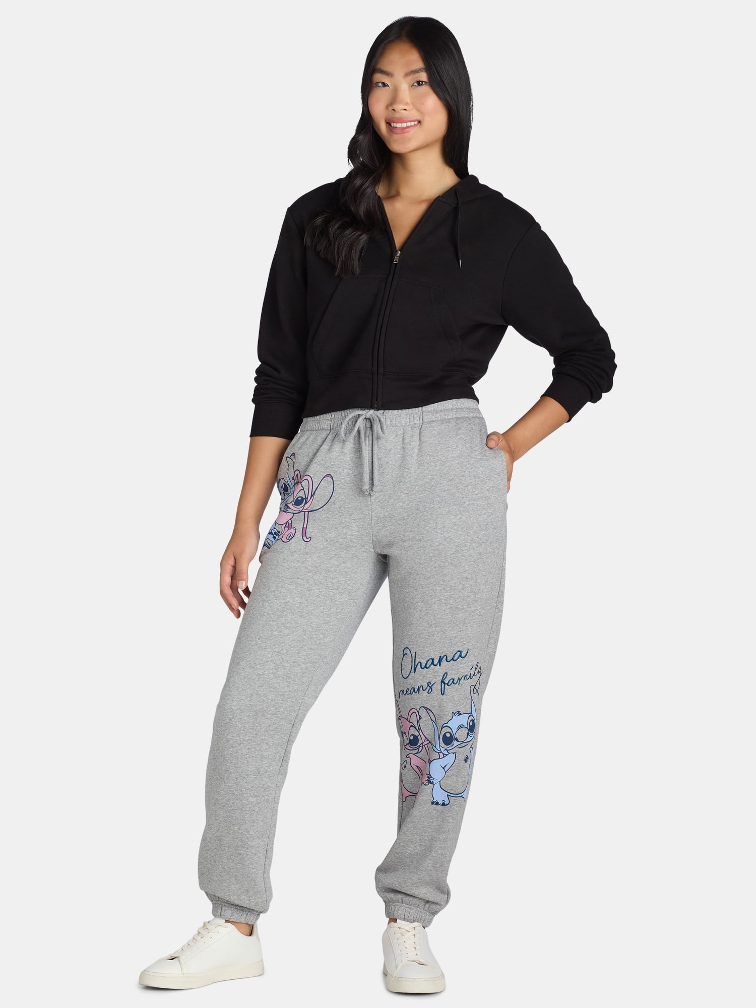 ★MUCENT★ STITCH JOGGER PANTS BlackWhite Melange P0000HL Stitch Women's Graphic Joggers, Sizes XXS-XXL - Walmart.com