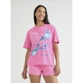 thumbnail image 1 of Stitch Women's Oversized Tee with Short Sleeves, Sizes XXS-XXL, 1 of 5