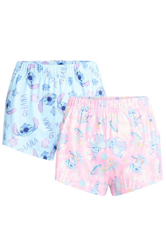 Stitch Women's and Women's Plus Jersey Sleep Shorts, 2-Pack, Sizes XS-3X